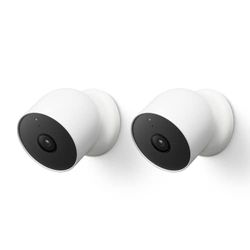Google G3AL9 Nest Cam dwupak – inteligentna kamera monitorująca do użytku wewnątrz i na zewnątrz, Snow (Biały), 2 sztuki