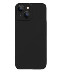 PASUTO Speciaal voor de iPhone 13 hoes van siliconen, verbeterde camerabescherming, krasbestendig, binnenvoering van zachte microvezel, 6,1 inch, zwart