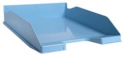Exacompta - Ref. 113209D - Set di 6 vassoi porta lettere COMBO MIDI Bee Blue - per documenti in formato A4+ - dimensioni 34,6 x 25,5 x 6,5 cm - colore azzurro