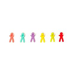 Legami - Set of 6 glass markers, 1.5 x 3 cm, over the top, durable and reusable glass markers, made of silicone, dishwasher-safe, food-safe