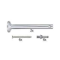 Paulmann 17806 Cable Accessory Deflector/Suspension for Tension Cable 1 Pair 165 mm Chrome matt Accessories Halogen Cable Systems 12V Includes dowels and Bolts