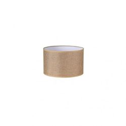 Paralume cilindrico Jin E27 in elegante marrone, con dimensioni di 22x22x15 cm. Realizzato in tessuto di sacco e iuta, ideale per dare un tocco rustico e accogliente a qualsiasi spazio.