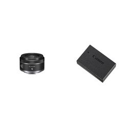 Canon Obiettivo RF 16mm F2.8 STM & LP-E17 Batteria Ricaricabile Nero/Antracite