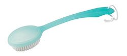 Homecraft Long Handle Bathing Brush, Body Exfoliator Brush, Soft Bristles for All Skin Types - Blue Colour