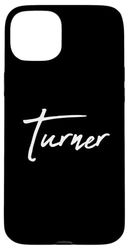 Beautiful Handwritten Font Turner Calligraphy Carcasa para iPhone 15 Plus