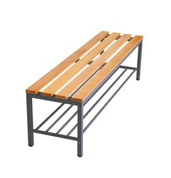 furni24 Panca per spogliatoi, 200 x 42 x 40 cm, per spogliatoi, spogliatoi, panca sportiva, panca con vero legno per palestra (antracite, 150 cm con griglia per scarpe)