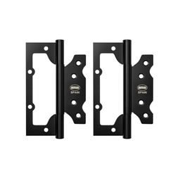 Amig - Pack of 2 Hinges | 100 x 63.5 x 2.5 mm | Recommended for Use on Doors | Smooth and Silent Opening and Closing | Matte Black Stainless Steel | Includes Screws