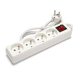 Velamp - Extensão múltipla (10/16 A, interruptor de 3 G1 mm2, 4 tomadas