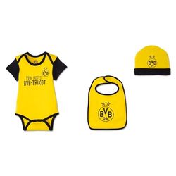 Borussia Dortmund unisex baby BVB presentlåda 3 delar, gul, 62–68 (3-pack), GUL, 62/68 cm
