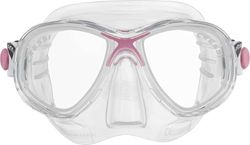 Cressi Marea Jr Mask - Unisex Onderwatermasker Kinderen,eén maat,Transparant/Roze
