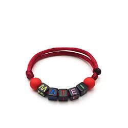 Bracciale MATEI con nome, testo, messaggio; regalo personalizzato per adulti e bambini; creazione personalizzata; lettere dell'alfabeto; fatto a mano