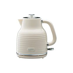 Daewoo Sienna 1.7L Rapid Boil Kettle, 3KW Cordless Electric Kettle, 360° Base, Auto Shut Off, Cream Finish, Home, Office, Student Kitchen