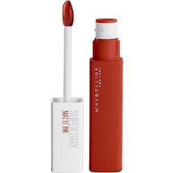 Maybelline New York Rossetto Matte SuperStay Matte Ink, Tinta Labbra a Lunga Tenuta, Colore Intenso e Vibrante, No Transfer, Ground Breaker (117), 5 ml