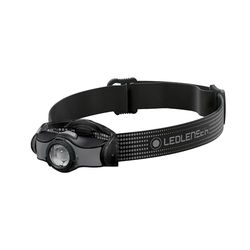 Ledlenser Lanterna frontal LED para exteriores MH3, preto/cinzento, 200 lúmens, focável, feixe de luz de 130 m, duração luminosa até 35 h, clipe de metal, inclui bateria, lanterna de cabeça