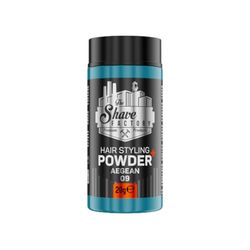 The Shave Factory Ultra Hold Hair Styling Powder Aegean 20g – Strong Hold & Volume – Matte Finish – Texturizing Hair Powder – Long-Lasting Hold – Scented with Bergamot, Vanilla & Woody Notes