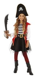 Pirates of Seven Sea - Disfraz Piratesa Tutu infantil, Talla S 3-4 años (Rubie's S8614-S)