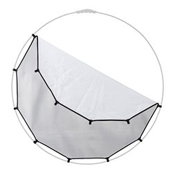 Manfrotto HaloCompact Plus Cover 98 cm – Riflettore Circolare - Cover Reversibile Alternativa o di Ricambio: Argento/Bianco - LL LR3332