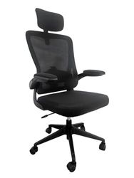 DRIFT GAMING DRAIR35 – Silla Escritorio Ergonómica Oficina y Hogar, Reclinable, Reposacabezas y Reposabrazos Abatibles y Acolchados, Soporta hasta 120 kg, Mesh Transpirable – Negro