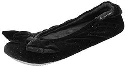 Isotoner - Zapatillas de estar por casa para mujer Negro Negro Small (Women's Size 5-6)