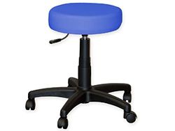 Taburete plástico skay ajustable, azul, para Studio Medico, dentista, podologo, esteticista...