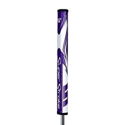 SuperStroke Zenergy Flatso 1.0 Putter Grip - Advanced Spyne Technology with No-Taper Comfort for Enhanced Performance - Purple / Whit e