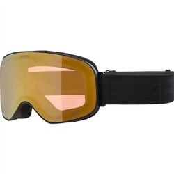 ALPINA Slope QV Lunettes de ski photochromiques pour homme et femme, anti-buée, circulation d'air efficace, verre miroir, noir mat