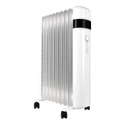 TCP Smart Oil Radiator Portable 2000w White App Control, WiFi, Works with Alexa, Google Home & Siri Shortcuts, 3 Heat Modes, Quiet, Timer, Smart Schedules, Portable