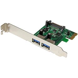 StarTech.com 2-poorts PCI Express (PCIe) SuperSpeed USB 3.0-kaartadapter met UASP - SATA-voeding