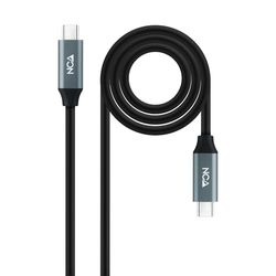 USB 3.2 Gen2x2 kabel met 100 W, 4K/60 Hz, USB-C M/M, 1,5 m, ideaal voor snelle overdracht en aansluiting van HD-apparaten.