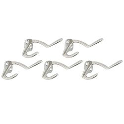 Motif maison 181958 double Chapeau et manteau Crochet 7,6 cm, 5-Pack, Nickel satiné