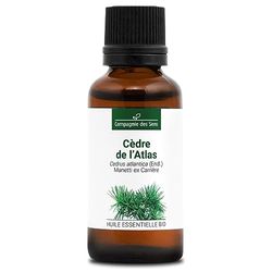 Cedro dell’Atlante - 30 ml - Olio essenziale biologico - 100% puro, naturale, chemiotipato e certificato Cosmos