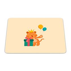 Bonamaison, Tappetino per il mouse rettangolare con stampa digitale, antiscivolo, per ufficio e casa, dimensioni: 22 x 18 cm