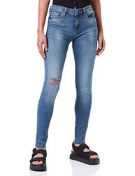 Love Moschino Skinny In Superstretch Blue Denim met rugdeel Dag Jeans voor dames, Blauw Denim, 48 NL