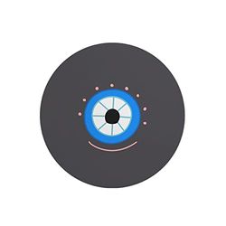 Questo Casa, Round Digital Printed Mouse Pad, Non-Slip Base, for Office and Home, Diameter:22cm