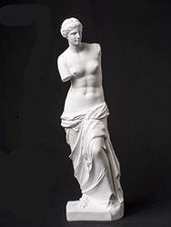 XinTX 11,5 tum Afroditstaty, Venus de Milo-kopia, hartsmaterial, bordsstaty, glansig finish, perfekt för heminredning