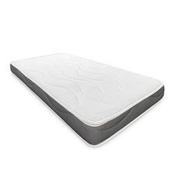 DUÉRMETE ONLINE Black Matelas pour lit à mémoire de Forme 60 x 120 cm Anti-acariens, antibactérien et hypoallergénique, Visage Hiver/été, 60 x 120 cm
