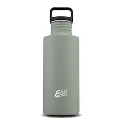 Esbit Drinkfles Sculptor - roestvrij stalen drinkfles met praktische lus sluiting - 750 ml in grijs