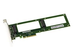 KALEA-INFORMATIQUE Scheda controller PCIe x8 PCIe 3.0 per 2 SSD PCIe NVMe U.2 U2 a 68 pin SFF-8639. Senza fili, montaggio diretto sulla scheda