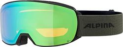 ALPINA Unisexe - Adulte, NAKISKA Q-LITE Lunettes de Ski, black-olive matt, One Size