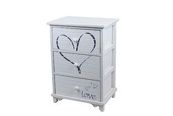 Pratesi Commode 3 TIROIRS Coeur CM.40X29X59