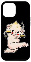 Carcasa para iPhone 15 Plus Kewpie Baby Libra Zodiac Escalas de Justicia Tattoo Flash