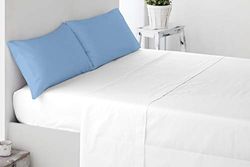 Miracle Home. Fronhas, 2 unidades, 85 x 45. Cama 150, azul-celeste