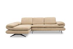 Domo Collection hoekbank | sofa met armleuning en rugfunctie in L-vorm 269x172x83 cm beige