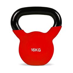 Pesa rusa de 16 kg de peso con mango ergonómico para deporte, fitness, gimnasio, entrenamiento de fuerza, crossfit