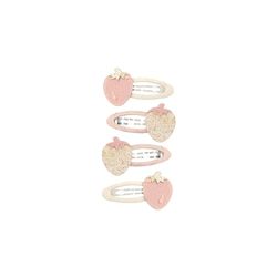 Strawberry Hair Clip Set Ebba Macaroon/Gold Rush