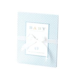 Rössler 13301930000 - Leporello Baby Boy, White Sides, Light Blue, 150 x 190 mm, Birth and Christening, 1 Piece