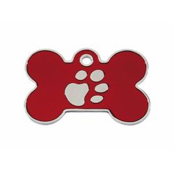 Plaque d'identification Imarc Bone rouge argenté - Marque : Imarc - EAN : 5035518019409