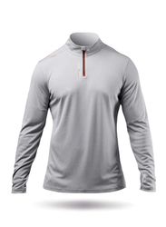 Zhik ZhikDry Poloshirt voor heren met lange mouwen, uv-bescherming, grijs, thermische laag met warme warmte, zonbescherming en beschermingsfactor