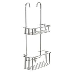 Tatay 6604800 Mensola da doccia a 2 altezze con gancio in alluminio, 100% inox, in alluminio anodizzato, design moderno, 10 anni di garanzia, dimensioni 28 x 13,5 x 60 cm