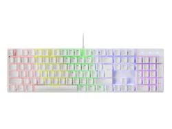 Mars Gaming MK422 Blanco, Teclado Mecánico Gaming RGB, Antighosting, Switch Mecánico Marrón, Idioma US